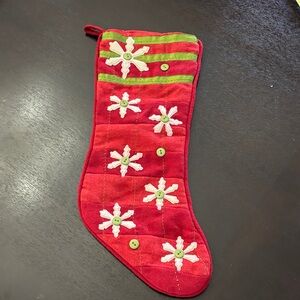 Festive Red and Green Christmas Stocking